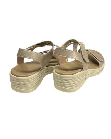 Sandales pour Femme CALZADOMANIA SANDALIA ELASTICA CON VELCRO BEIG