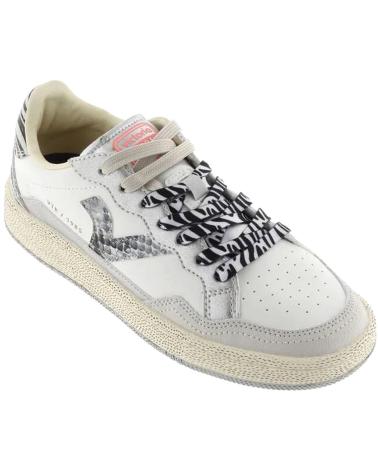 Deportivas de Mujer VICTORIA ZAPATILLAS DE PIEL SMASH ANIMAL MIX 8806109 GRIS