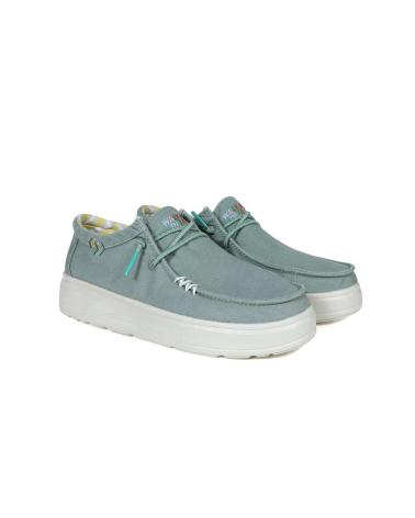 Nauticos pour Femme WALK IN PITAS NATAL ZAPATO WALLABI DE MUJER DE ALGODON VERDE