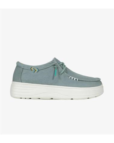 Nauticos pour Femme WALK IN PITAS NATAL ZAPATO WALLABI DE MUJER DE ALGODON VERDE