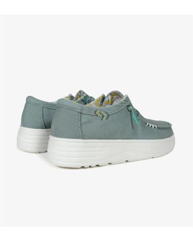 Nauticos pour Femme WALK IN PITAS NATAL ZAPATO WALLABI DE MUJER DE ALGODON VERDE