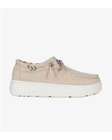 Nauticos pour Femme WALK IN PITAS NATAL ZAPATO WALLABI DE MUJER DE ALGODON BEIGE