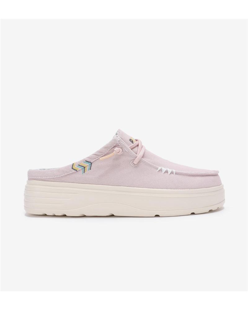 Sapato de vela de Mulher WALK IN PITAS CAPARICA ZUECO DE MUJER DE ALGODON - LILAS