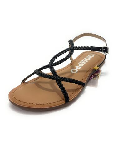 Sandales-De-Mujer-GIOSEPPO-SANDALIAS-PLANAS-TRENZADAS-HEBI-NEGRO