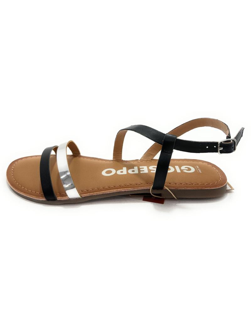 Sandali per Donna GIOSEPPO SANDALIA PLANA COGIDA HEBILLA NEGRO