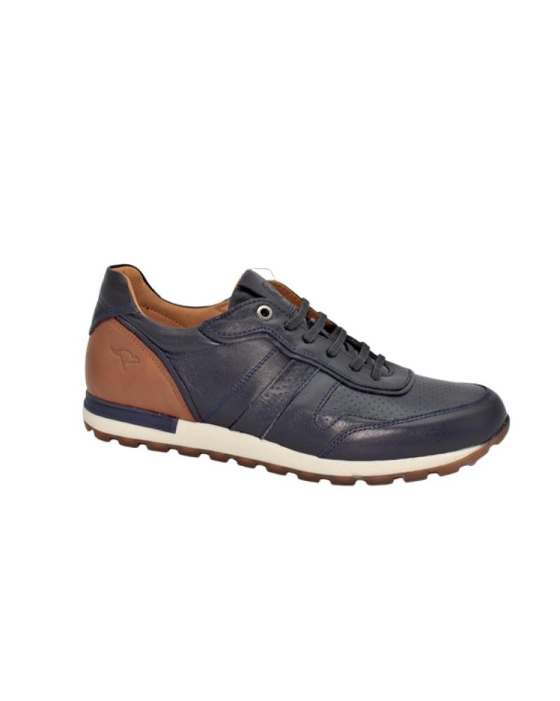 Man Trainers KANGAROOS DEPORTIVO PIEL MARINO-CUERO AZUL