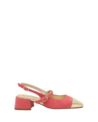 Zapatos de tacón per Donna AZAREY ZAPATO DESTALONADO CORAL-ORO NARANJA