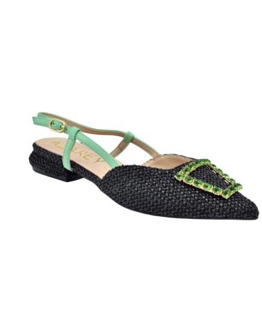 Ballerines pour Femme AZAREY BAILARINA DESTALONADA RAFIA NEGRO