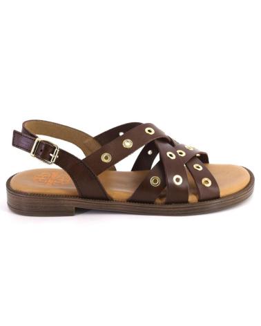 Sandalen für Damen PORRONET 3125 SANDALIAS DE MUJER PIEL MARRON
