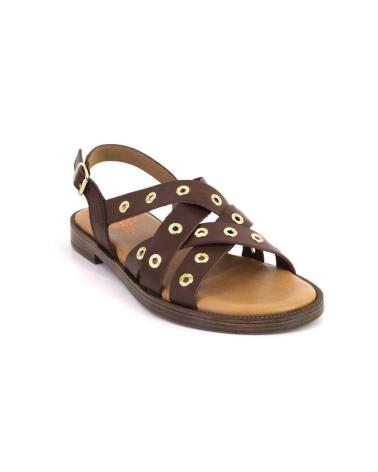 Sandalen für Damen PORRONET 3125 SANDALIAS DE MUJER PIEL MARRON