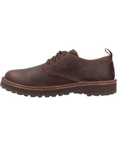 SAPATOS CLARKS SOLSBURY LACE EM COURO MARROM ESCURO DRKBRWN PARA HOMEM DRKBRWN