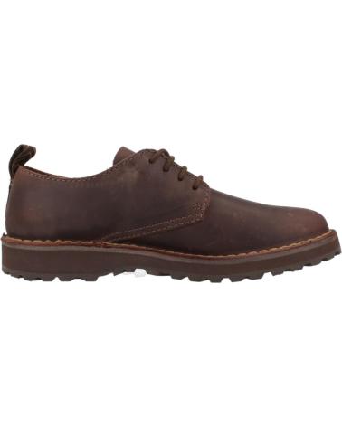 SAPATOS CLARKS SOLSBURY LACE EM COURO MARROM ESCURO DRKBRWN PARA HOMEM DRKBRWN