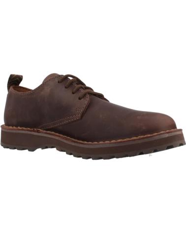 SAPATOS CLARKS SOLSBURY LACE EM COURO MARROM ESCURO DRKBRWN PARA HOMEM DRKBRWN