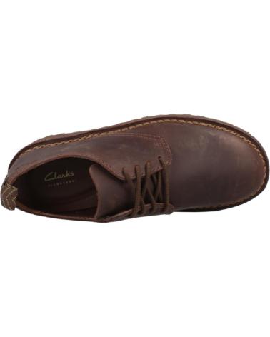 SAPATOS CLARKS SOLSBURY LACE EM COURO MARROM ESCURO DRKBRWN PARA HOMEM DRKBRWN