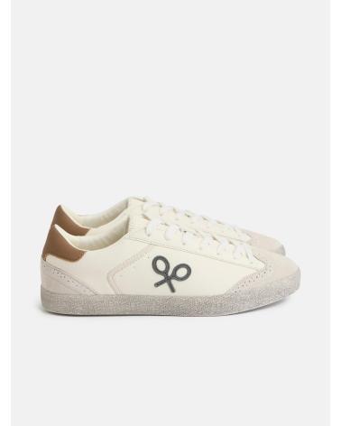 Deportivas de Hombre SILBON ZAPATILLA DESGASTADA BLANCA BLANCO