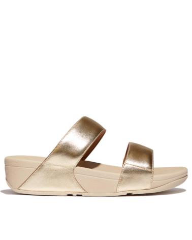 Sandálias de Mulher FITFLOP LULU LEATHER SLIDES PLATINO