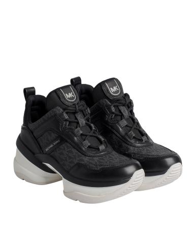Sportif pour Femme MICHAEL KORS SNEAKERS OLYMPIA DE PIEL 43F3OLFS1B PARA MUJER NEGRO