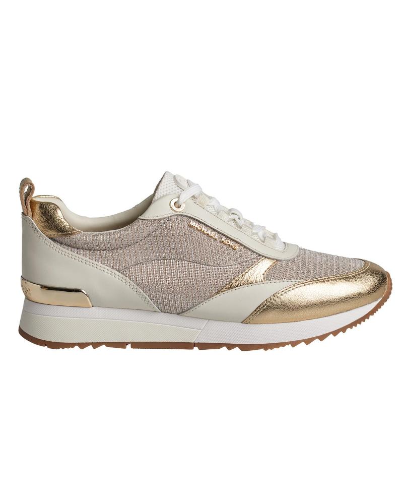 Sneaker für Damen MICHAEL KORS SNEAKERS ALLIE STRIDE DE PIEL Y MALLA DE CADENA BRILLANTE 43 BEIGE