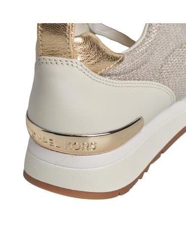 Sneaker für Damen MICHAEL KORS SNEAKERS ALLIE STRIDE DE PIEL Y MALLA DE CADENA BRILLANTE 43 BEIGE