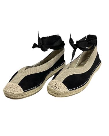 Bailarinas-De-Mujer-CALZADOMANIA-ESPARTO-TIRA-CON-CUERDAS-NEGRO
