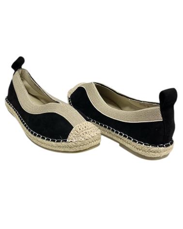 Bailarinas-De-Mujer-CALZADOMANIA-ESPARTO-TIRA-CON-CUERDAS-NEGRO