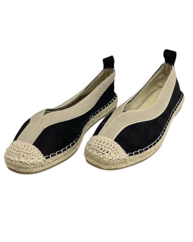 Bailarinas-De-Mujer-CALZADOMANIA-ESPARTO-TIRA-CON-CUERDAS-NEGRO