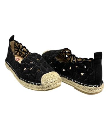 Zapatos de Mujer CALZADOMANIA ESPARTO BORDADA FLOR NEGRO