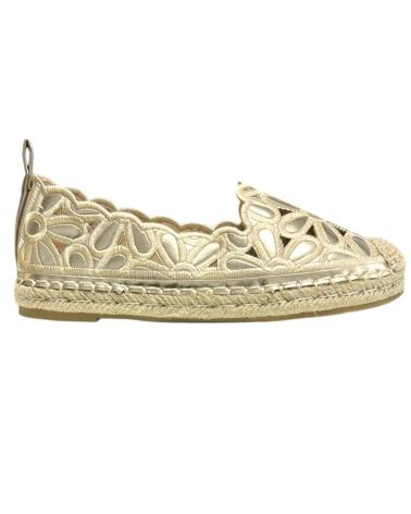 Zapatos de Mujer CALZADOMANIA ESPARTO BORDADA FLOR ORO
