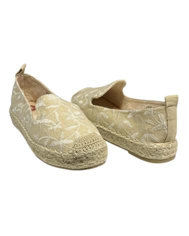 Zapatos de Mujer CALZADOMANIA ESPARTO BORDADA BEIG