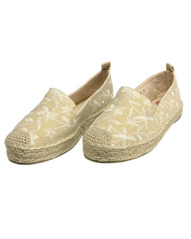 Zapatos de Mujer CALZADOMANIA ESPARTO BORDADA BEIG