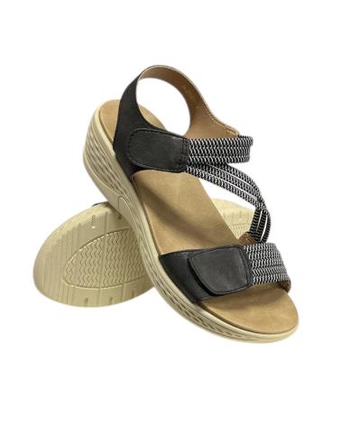 Sandálias de Mulher CALZADOMANIA SANDALIA ELASTICA CON VELCRO NEGRO