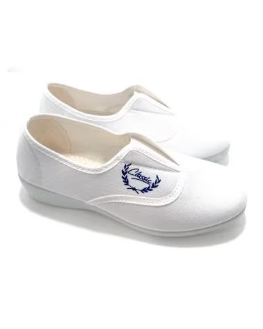 Pantoufles pour Femme SELQUIR CHAUSSONS POUR AVEC ÉLASTIQUE ET TALON COMPENSÉ BLANCO