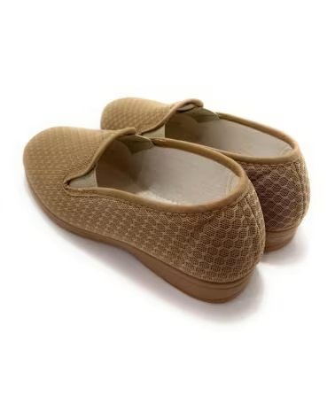 Pantoufles pour Femme SELQUIR CHAUSSONS ANATOMIQUES EN MAILLE BEIGE