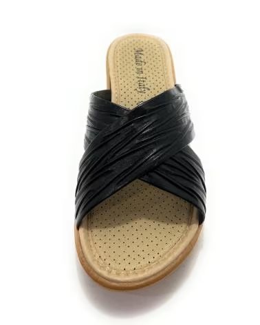 SELQUIR PINKY TIRAS CRUZADAS ANATOMICO CONFORT NEGRO