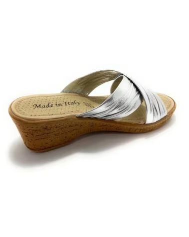 Pantoufles pour Femme SELQUIR SANDALES D´INTÉRIEUR PINKY À BRIDES CROISÉES ANATOMIQUES ARGENTÉES PLATEADO