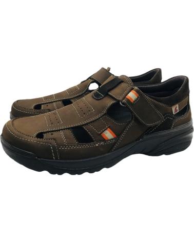 LUISETTI SANDALIA PIEL HOMBRE BRONX 16250ST MARRON