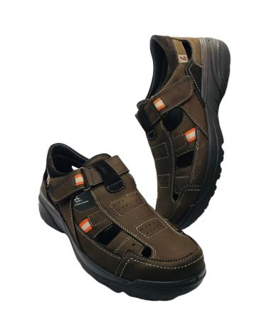 LUISETTI SANDALIA PIEL HOMBRE BRONX 16250ST MARRON
