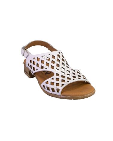 MARCA INEXISTENTE KAMINA 2088 SANDALIAS DE MUJER PIEL BLANCO