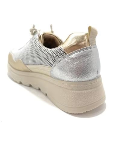 HUALUN SPORTLICHE FREIZEIT-SNEAKER KOMFORT MIT ELASTISCHER SCHNÜRUNG SILBER PLATEADO