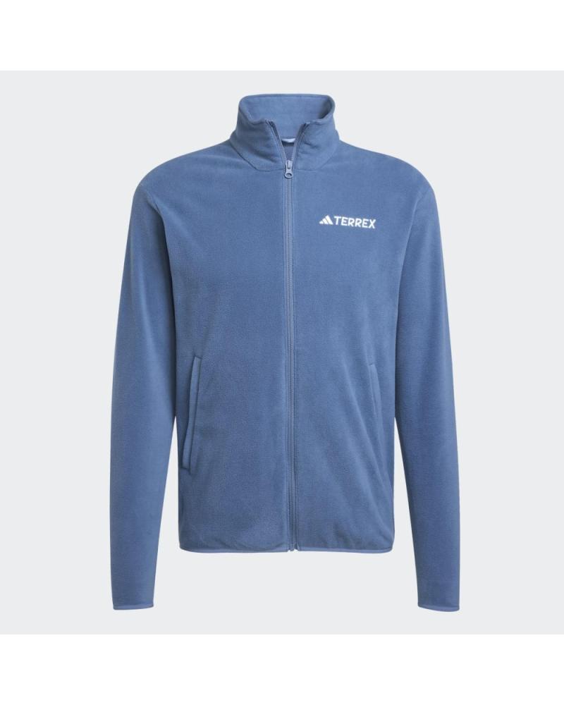 FELPA IN PILE ADIDAS MT ESS FZ FL BLU DA UOMO AZUL