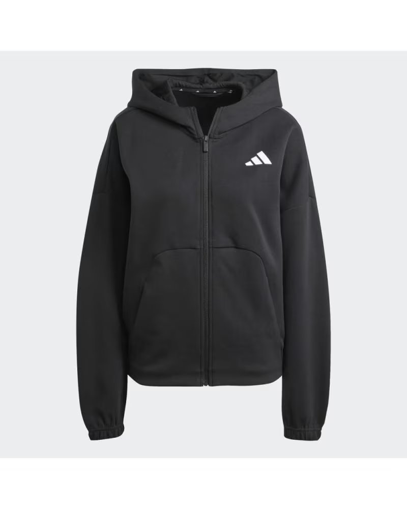 ADIDAS W FI SL FZ HD KAPUZENPULLOVER SCHWARZ NEGRO
