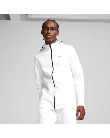 FELPA CON CAPPUCCIO PUMA EVOSTRIPE FULL-ZIP HOODIE DK UNISEX BIANCA BLANCO