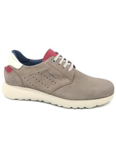 SAPATOS DE CADARÇO HIMALAYA 3154 CINZA TAUPE COM DETALHES VERMELHOS GRIS