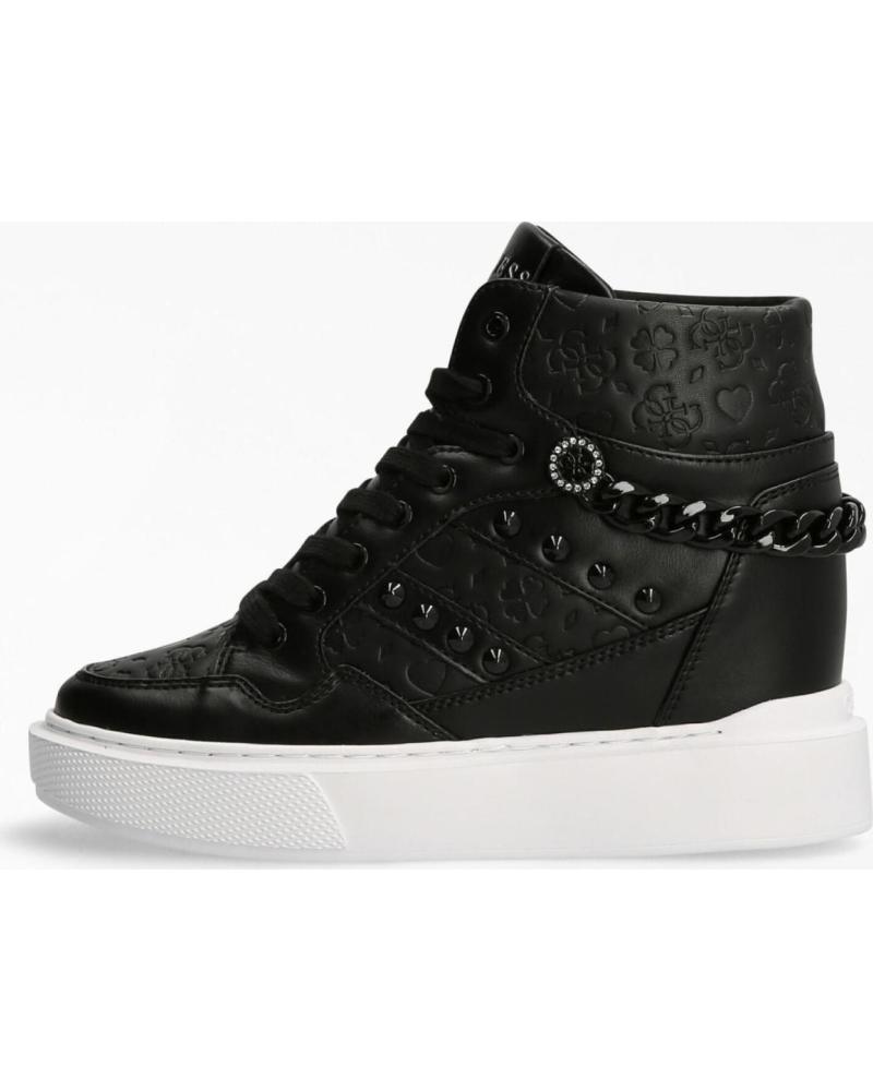 GUESS ZAPATILLA ALTA ARYIA CADENA NEGRO