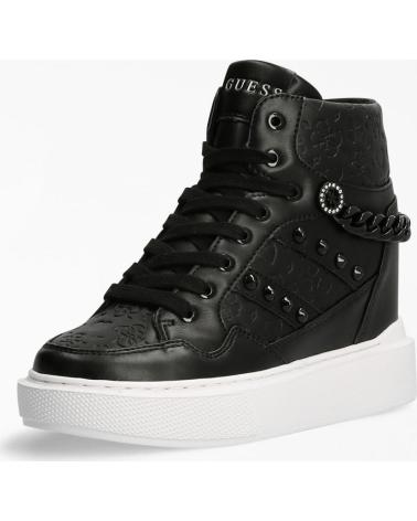 GUESS ZAPATILLA ALTA ARYIA CADENA NEGRO