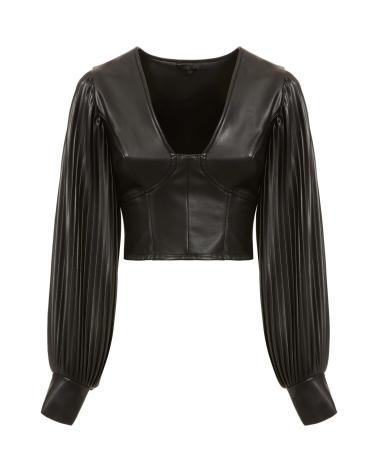 -GUESS-PU-PLEATED-NEGRO