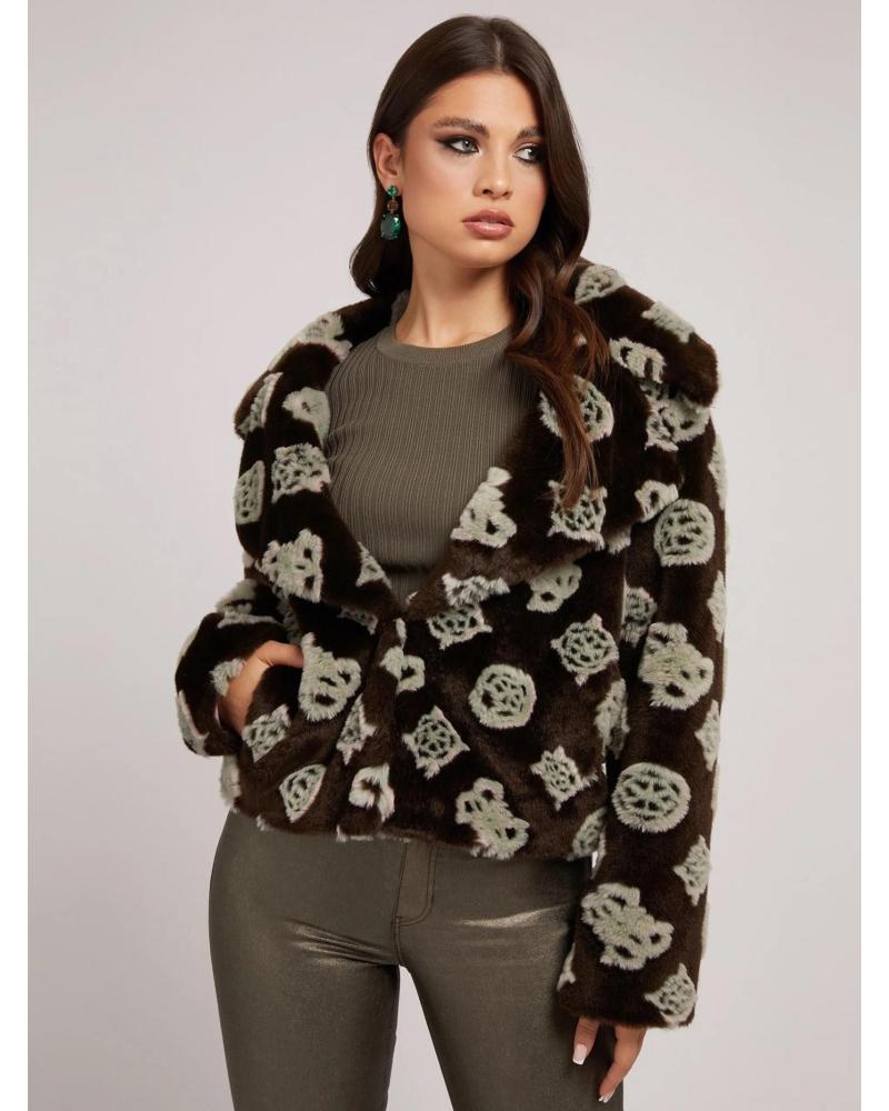 VESTE GUESS EN FAUSSE FOURRURE JACQUARD VARIOS COLORES