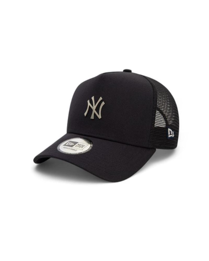 BONÉ TRUCKER NEW ERA NEW YORK YANKEES PRETO AJUSTÁVEL NEGRO