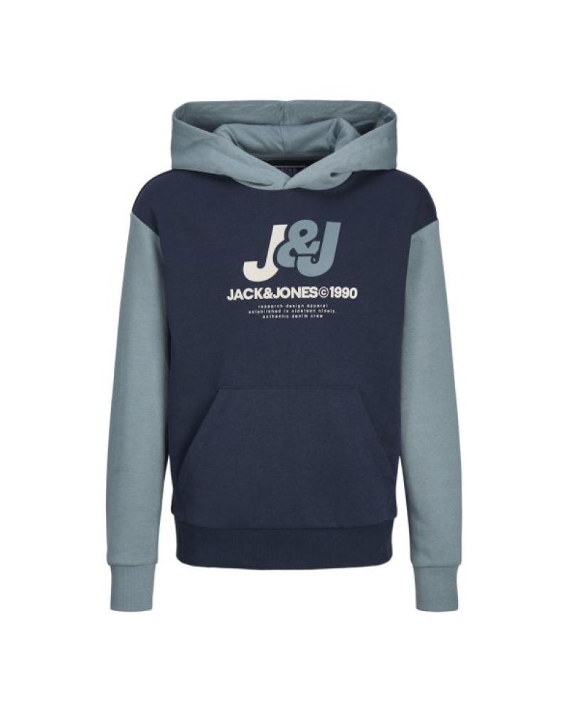 FELPA CON CAPPUCCIO JACK & JONES NAVY BLAZER PER BAMBINO NAVY BLAZER