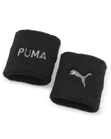 MUÑEQUERAS DE FITNESS PUMA CON LOGO BORDADO - NEGRAS (PAR) NEGRO